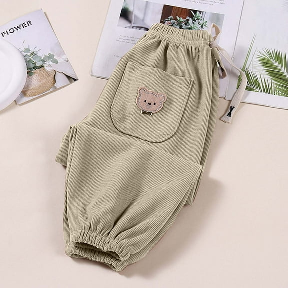 Piuwrlz Teen Sweatpants Boys Jogger Pants Long Pant Khaki Size 3 Years