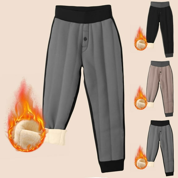 Piuwrlz Teen Sweatpants Boys Jogger Pants Plush Relaxed Fit Pant Coffee Size 14 Years