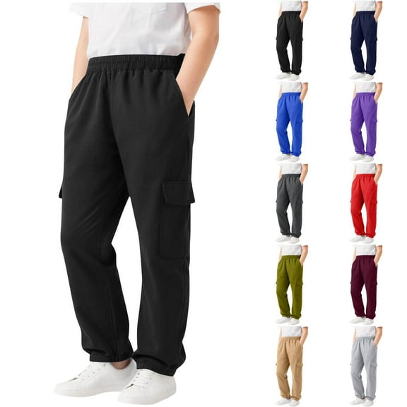 Piuwrlz Teen Sweatpants Boys Jogger Pants Relaxed Fit Pant Navy Size 130