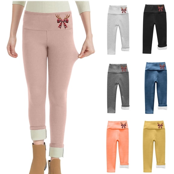 Piuwrlz Teen Sweatpants Girls Boys Fleece Pants Christmas Pant Gray Size 140