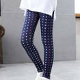 thumbnail image 1 of Piuwrlz Thickened Tight Pants for Girls Printed Plush Elasticity Single Piece Leggings Navy Size 8-9 Years, 1 of 6