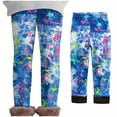 thumbnail image 1 of Piuwrlz Thickened Tight Pants for Girls Printed Plush Single Piece Leggings Blue Size 8-9 Years, 1 of 8