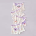 thumbnail image 1 of Piuwrlz Toddler 4PC Boxer Briefs Girl Underwear,4-Pack Printed Cotten Panties Purple Size 3 Years, 1 of 3