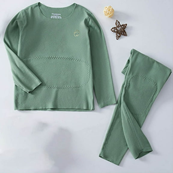 Piuwrlz Toddler Pajamas Set Girls Pants and Shirt 2PC Cowl Neck Nightwear Green Size 2-3Years