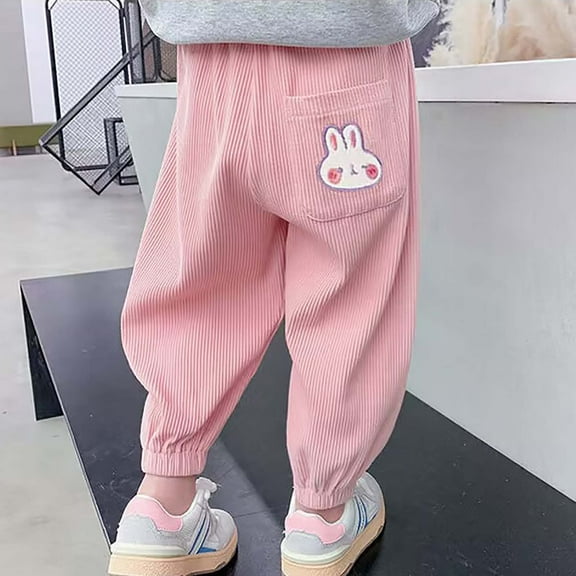 Piuwrlz Toddler Sweatpants Boys Jogger Pants Long Pant Pink Size 80/1Y