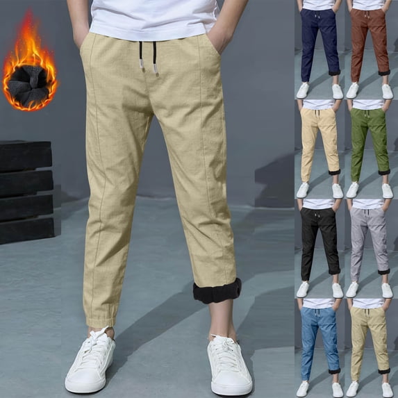 Piuwrlz Toddler Sweatpants Boys Jogger Pants Plush Relaxed Fit Pant Khaki Size 5 Years