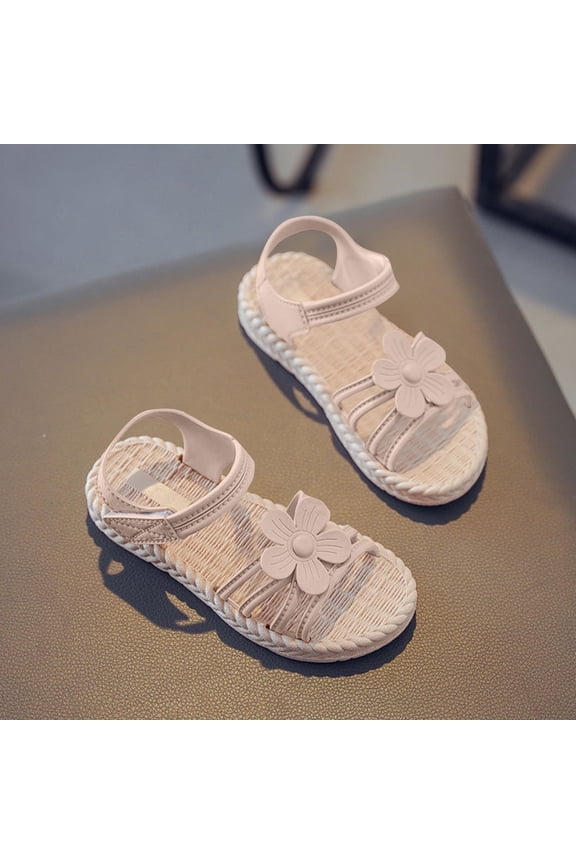 Versatile Glitter Espadrilles Sandals for Little Girls Peep Toe Shoes Lace-Up New Dress Flats Pink Size 27