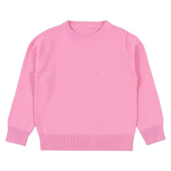 Piuwrlz Winter Knitted Sweaters for Kids Girls Fluff Sweatershirt Undershirt Pullover Sweater Pink Size 8-9 Years