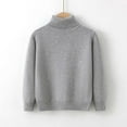 thumbnail image 1 of Piuwrlz Winter Knitted Sweaters for Toddler Girls Sweatershirt High Neck Pullover Sweater Gray Size 2 Years, 1 of 9