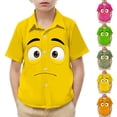 thumbnail image 1 of Piuwrlz Yellow Short Shirts Sleeve Teen Boys Graphic polo Pocket Pullover T Shirts Yellow Size 14 Years, 1 of 9