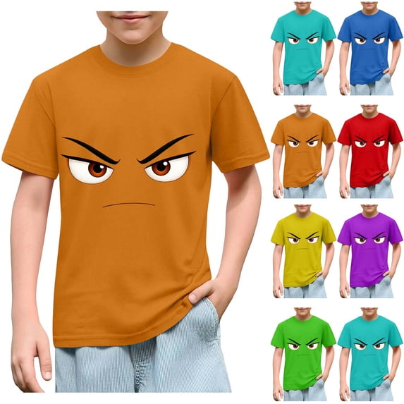 Piuwrlz Yellow Short Shirts Sleeve Toddler Boys Graphic T-Shirts Pullover T Shirts Yellow Size 3 Years