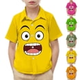 thumbnail image 1 of Piuwrlz Yellow Short Shirts Sleeve Toddler Boys Graphic polo Pocket Pullover T Shirts Yellow Size 6 Years, 1 of 9