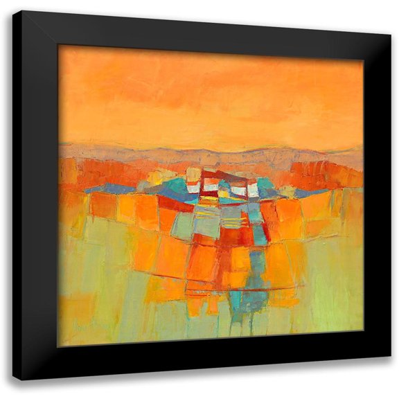 Pivier-Attolini, Regine 12x12 Black Modern Framed Museum Art Print Titled - Le hameau