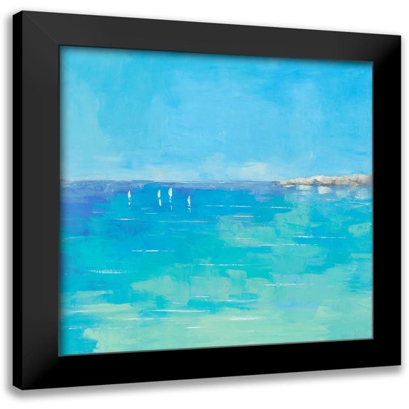 Pivier-Attolini, Regine 12x12 Black Modern Framed Museum Art Print Titled - Mediterranee II