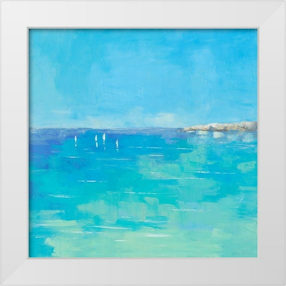 Pivier-Attolini, Regine 15x15 White Modern Wood Framed Museum Art Print Titled - Mediterranee II