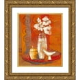 thumbnail image 1 of Pivier-Attolini, Regine 26x30 Gold Ornate Wood Framed with Double Matting Museum Art Print Titled - Bouquet a la coupe blanche, 1 of 4