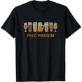 thumbnail image 1 of Pivo Prosím Beer Please Czech Republic T-ShirtMen and women, Black T-shirt, size: Extra large S-4XL, 1 of 4