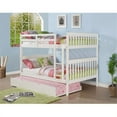 thumbnail image 1 of Pivot Direct PD-123-3W-503W Full Size Mission Bunkbed with Roll Out Twin Trundle - White, 1 of 4