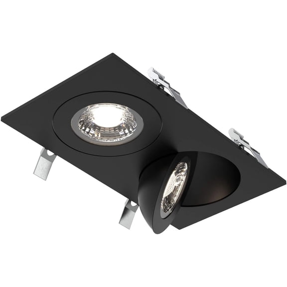 Pivot Duo 4 Inch Flat Recessed LED Gimbal Light 5CCT (Black)