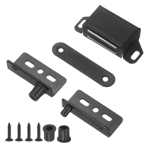 Pivot Hinge, 40x18mm Concealed Shaft Door Hinges with Magnetic Catch, Black