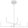 thumbnail image 1 of Pivot LED Collection Six-Light Satin White Modern Style Chandelier with Downlight, 1 of 7