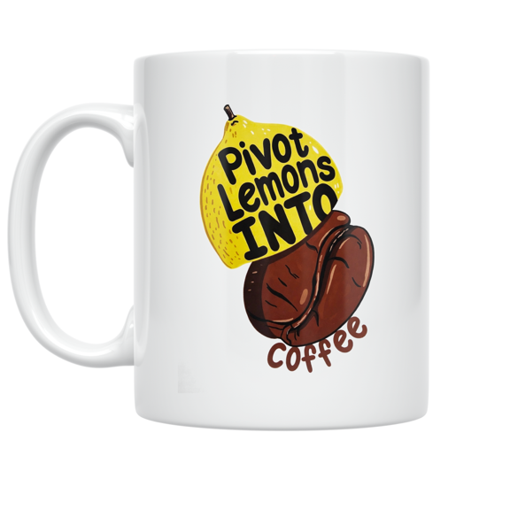 Pivot Lemons Into Coffee - Growth Strategy Enthusiast - 11 oz Ceramic Coffee Mug