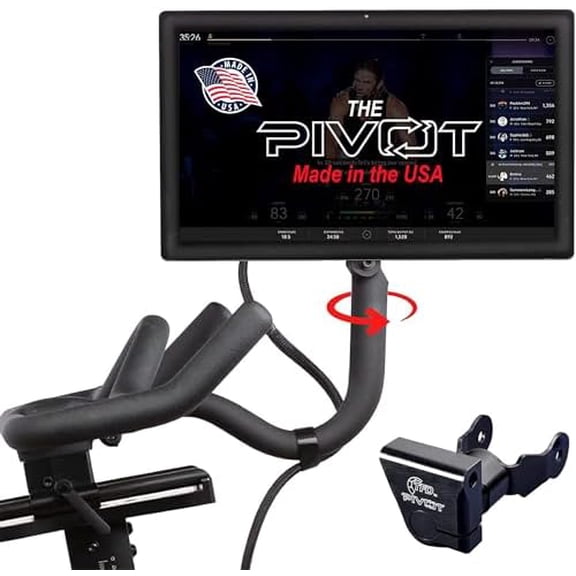 The Pivot for Peloton Bike Screens, Made in USA - 360 Degree of Movement Adjuster | Easily Adjust & Rotate Your Peloton Monitor | Peloton Accessories by