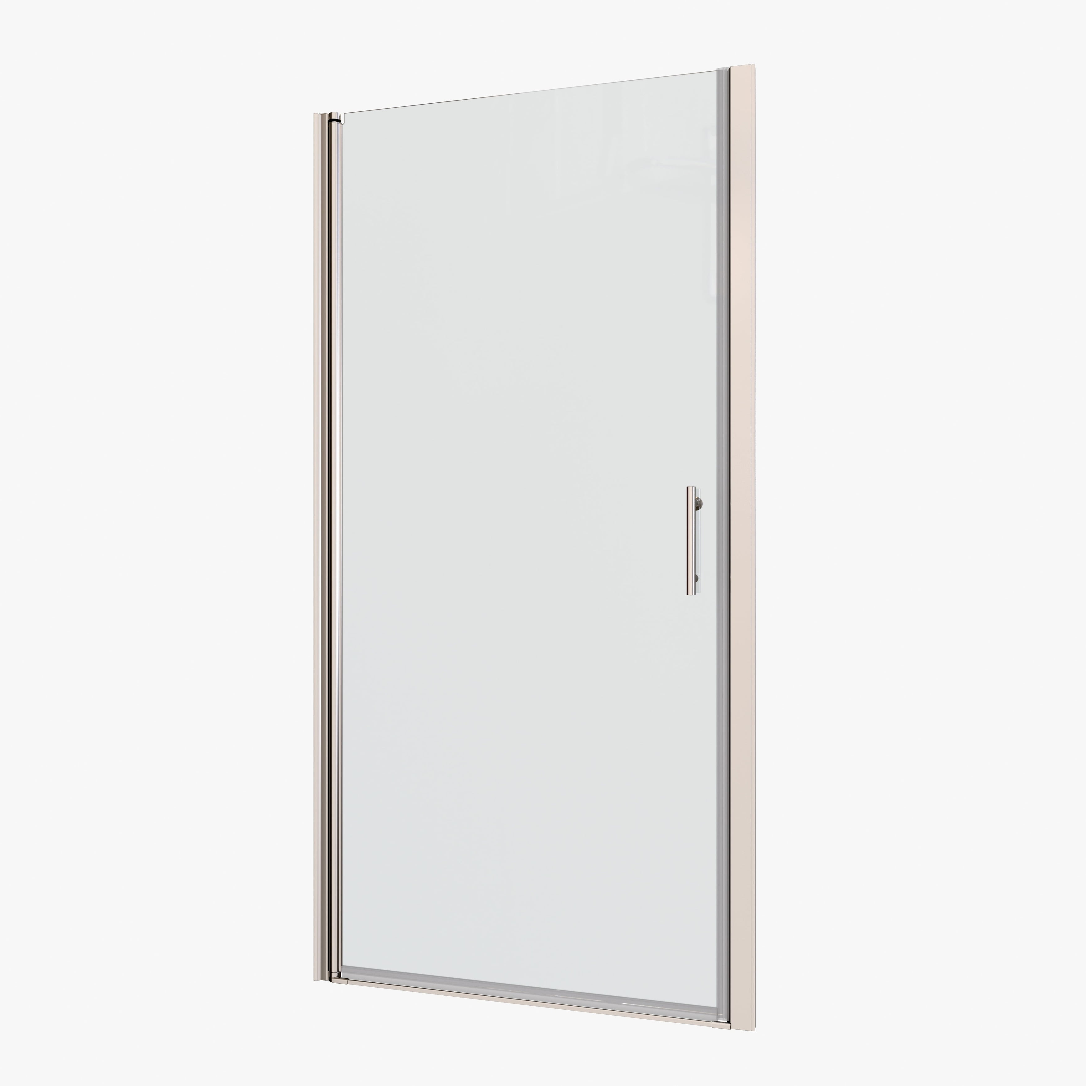Chrome Semi-Frameless 30" Shower Door with Clear Tempered Glass