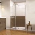 thumbnail image 1 of Pivot Shower Door, 44-48" W X 71" H Swing Glass Shower Door With 1/4"(6mm) Clear Tempered Glass, Magnetic Closing, Chrome, 1 of 9