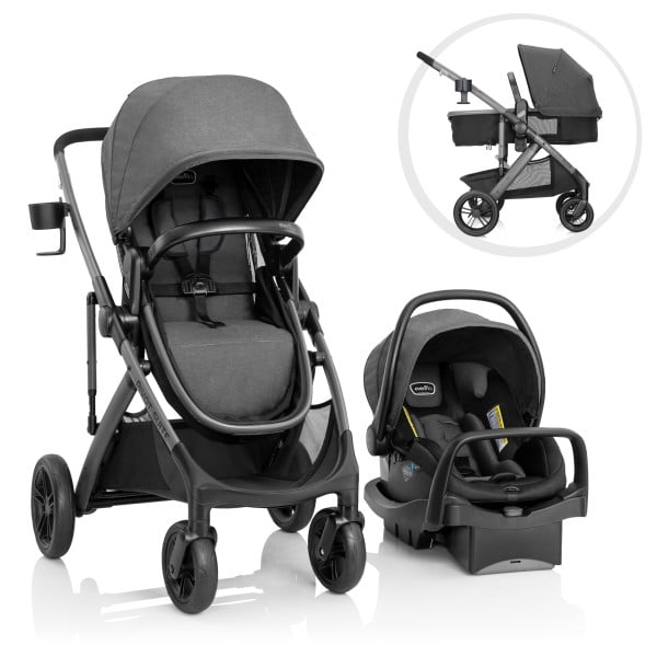 Pivot Suite Modular Travel System with LiteMax Infant Car Seat with Anti-Rebound Bar (Devon Gray) Sansujyuku sansujyuku.com