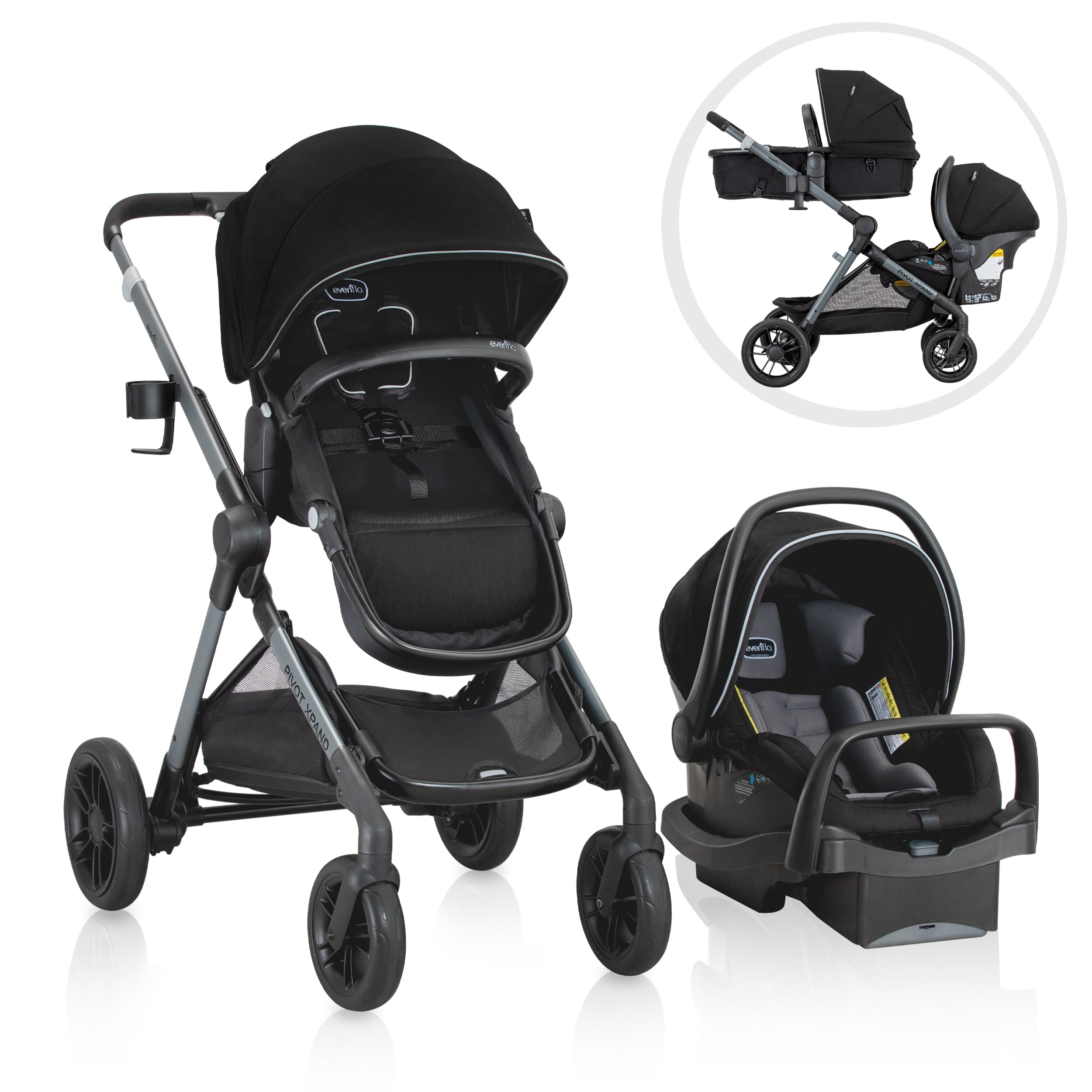 Monbebe Dash Travel System Stroller and Infant Car Seat, Boho 