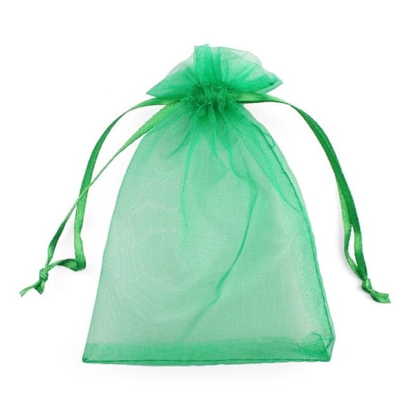 Piwvid 100 Pcs Organza Bags 9cm X 12cm, Mixed Color Sheer Gift Bags with Drawstring, Jewelry Favor Pouches Christmas Candy Wedding Birthday Party Bags (Random Color)