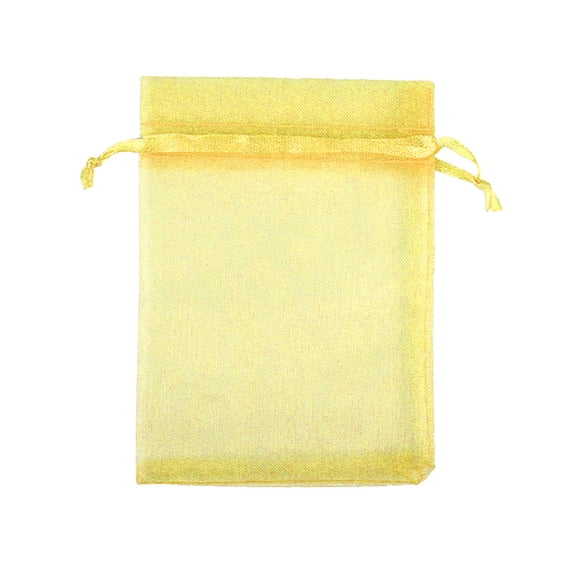 Piwvid 120 Pack Gold Organza Drawstring Bags, 7x9 cm Small Gift Jewelry Candy Bags for Wedding Christmas Festival Party Favor, Organza Bags for Filling Candies and Gifts