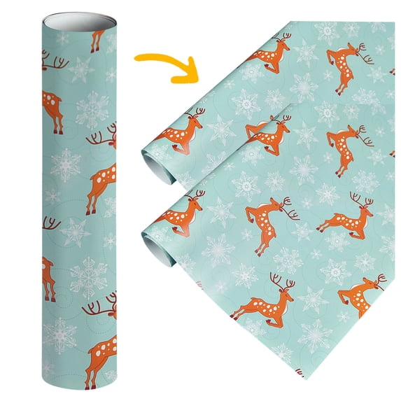 Piwvid 2 Pcs Single-sided Christmas Wrapping Paper, Classic Santa Claus Patterns, Holiday Gift Wrap for Family Party Daily Use, Christmas Wrapping Paper Sheets