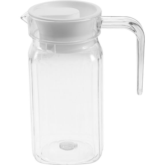 Piwvid 20 Oz Small Plastic Carafe with Lid and Spout, 600ml Clear Water Jug for Hot and Cold Beverages, Mini Pitcher for Iced Tea, Coffee, Juice, and Homemade Drinks