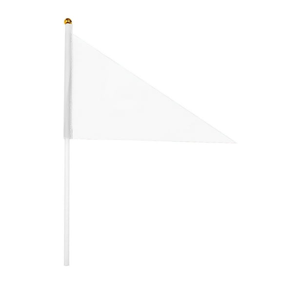 Piwvid 20 Pack Solid Color Blank Pennant Flags on Wood Sticks, Mini Plain Flags for DIY Graffiti, Parties, Decorations, 15.75x11.8 Inch, Assorted Colors