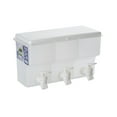 thumbnail image 1 of Piwvid 3.5L Plastic Drink Dispenser 3 Compartment Beverage Dispenser with Spigot Juice Lemonade Milk Dispenser for Party Daily Use, 1 of 9