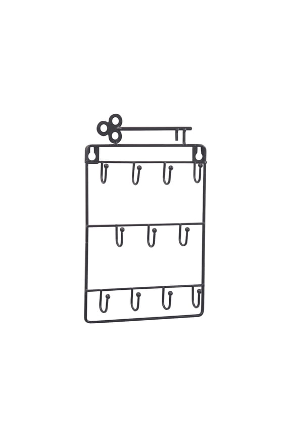 3 Layer Metal Hanging Jewelry Organizer, Wall Mounted Display Rack with 10 Hooks, for Earrings, Necklaces, Bracelets, Rings and Daily Jewelry Storage