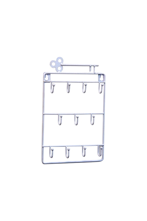 3 Layer Metal Hanging Jewelry Organizer, Wall Mounted Display Rack with 10 Hooks, for Earrings, Necklaces, Bracelets, Rings and Daily Jewelry Storage