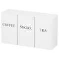 thumbnail image 1 of Piwvid 3 Pcs Coffee Tea Sugar Container Set, Metal Vintage Kitchen Canister Set with Airtight Lids, Food Storage Container Jars for Kitchen Counter, Farmhouse Kitchen Home Decor, 1 of 9