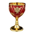 thumbnail image 1 of Piwvid 30ml Mini Gold Goblet Vintage Metal Embossed Wine Cup Retro Tiny Goblet Embossed Wine for Home Parties and Weddings, 1 of 3