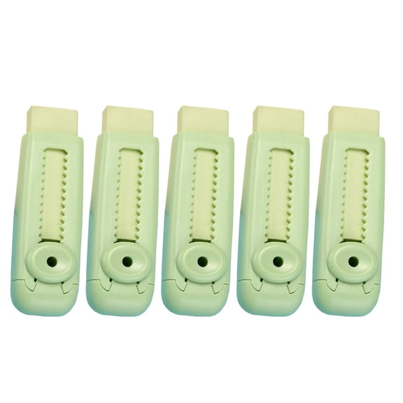 Piwvid 5 Pack Retractable Pull Style Erasers, Vibrant Color Precision Correction Tools, Anti-Break Sliding Design for Student Exams, Art Creation and Office Daily Use