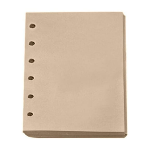 Piwvid A6 Vintage Notebook Refill Paper, 80 Sheets Retro Kraft Paper Inner Pages, 128x86mm Blank Journal Refills for Work, Business & Daily Note Taking