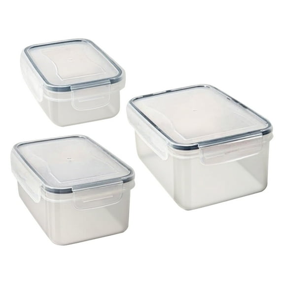 Piwvid Airtight Food Storage Containers in 3/6 PCS, Large Capacity Stackable Keepers for Rice Cereal Flour Pantry Dry Goods Organization