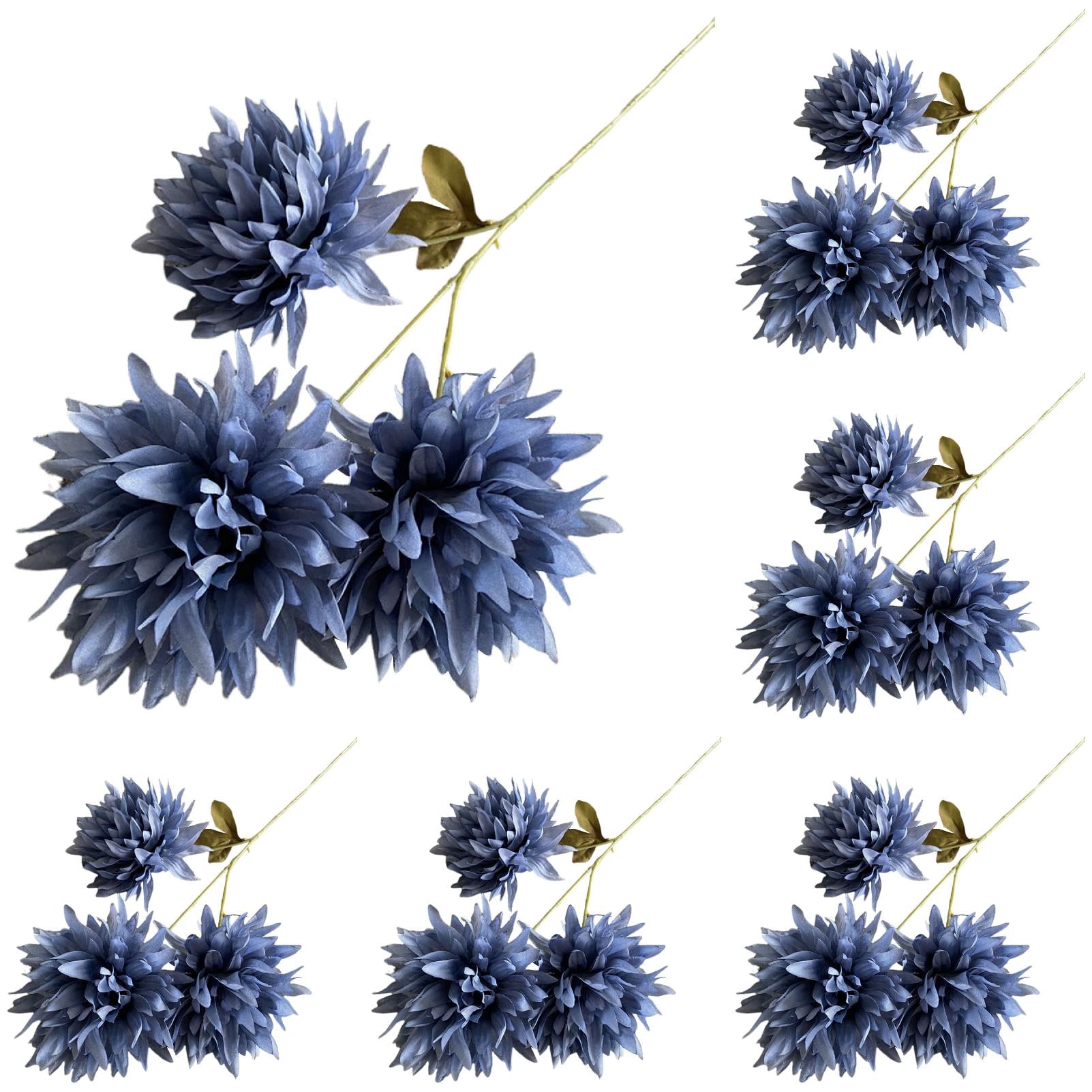 Piwvid Artificial Dahlia Flowers Fall Fake Flower Silk Flowers with Long Stem Floral Arrangements Bouquets Autumn Faux Dahlias Flowers for DIY Wedding Party Centerpieces Home Decor