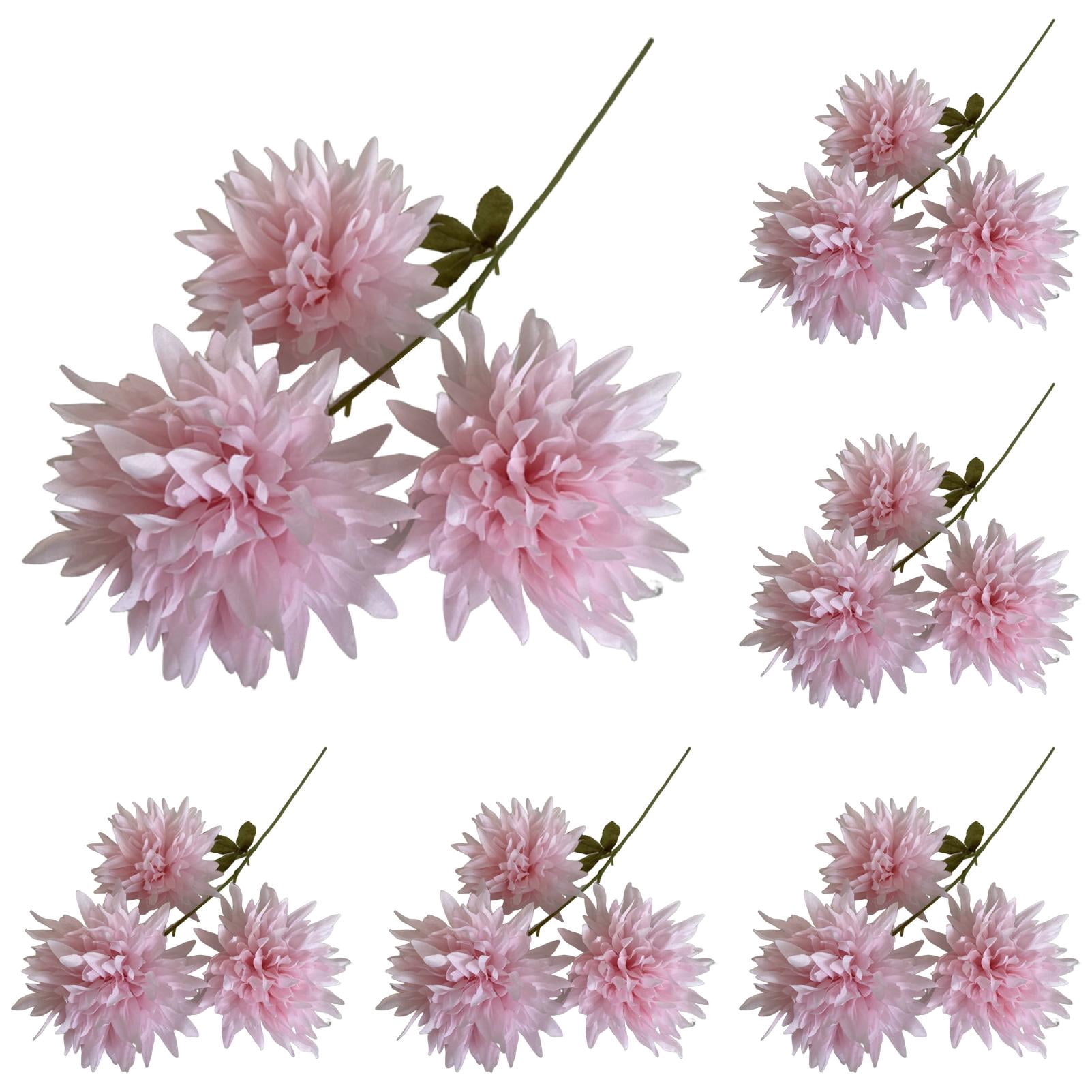 Piwvid Artificial Dahlia Flowers Fall Fake Flower Silk Flowers with Long Stem Floral Arrangements Bouquets Autumn Faux Dahlias Flowers for DIY Wedding Party Centerpieces Home Decor