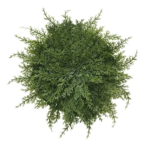 Piwvid Christmas Greenery Placemats, 15.75Inch Large Christmas Round Placemats with Artificial Pine Branches Winter Place Mats Dining Table Mats for Christmas Party Decorations