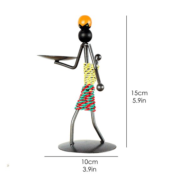 Piwvid Creative Human Silhouette Metal Candlestick Holder, Retro Dining Table Centerpiece for Parties, Living Room, Entryway, and Wedding Decor