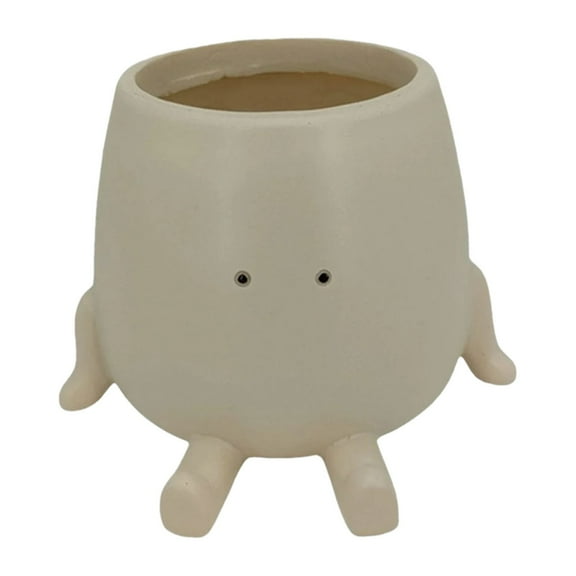 Piwvid Cute Face Planter Pot with Drainage Hole Funny Resin Head Planters for Indoor Outdoor Plants Unique Guitar Succulent Pots for String of Pearls Plant Live Gift IdeaI for Mother