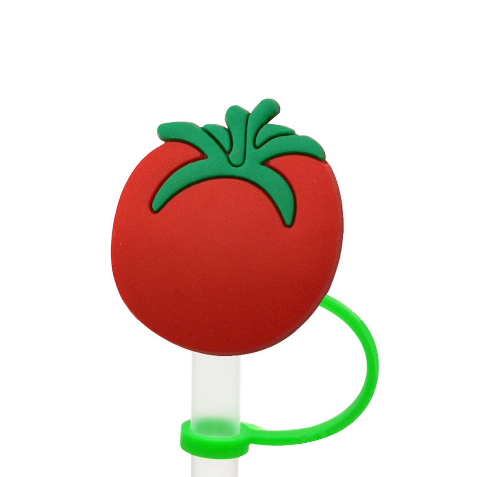 Piwvid Cute Silicone Straw Covers Cap, Fruits Straw Toppers, Reusable ...